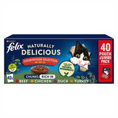 Felix Naturally Delicious Wet Cat food in Jelly - Countryside Selection - 40x80g Pouches 